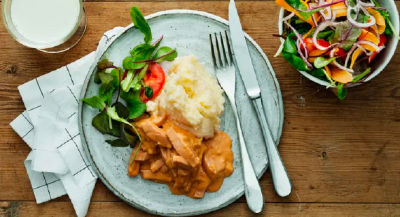 Snabb korv stroganoff